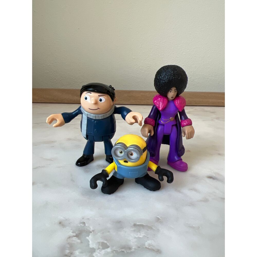Imaginext Minions The Rise Of Gru Figures Dave Minion, Gru and Belle Bottom